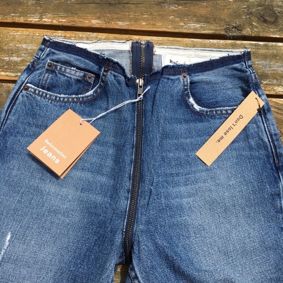 Reformation Zipper Jean Size 24 - Picture 4 of 8